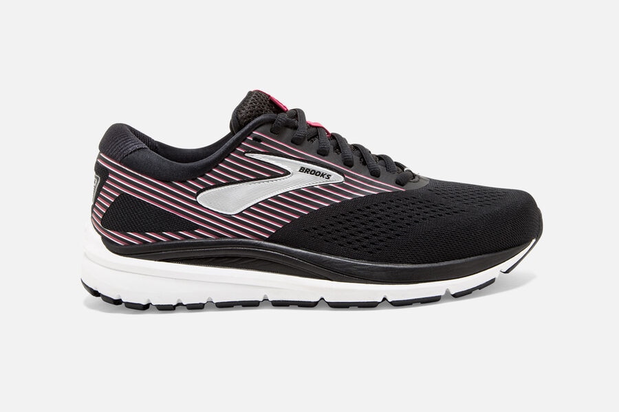 Brooks Addiction 14 Road Running Shoes Womens Black/Pink/Silver 217398-KIL